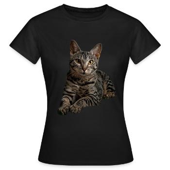 Egyptian Mau - Frauen T-Shirt - Schwarz - Vorne - AI Model Female 172 dark (172cm)