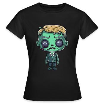Vendeur Halloween - T-shirt Femme - noir - Devant - AI Model Female 172 dark (172cm)