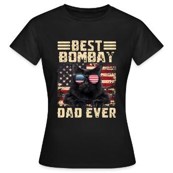 Bombay Papa - T-shirt Femme - noir - Devant - AI Model Female 172 dark (172cm)