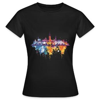 Rheinfelden (Baden) - T-shirt Femme - noir - Devant - AI Model Female 172 dark (172cm)