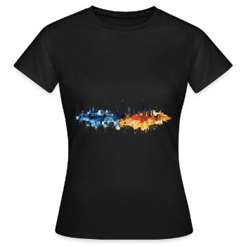 Stade - T-shirt Femme - noir - Devant - AI Model Female 172 dark (172cm)