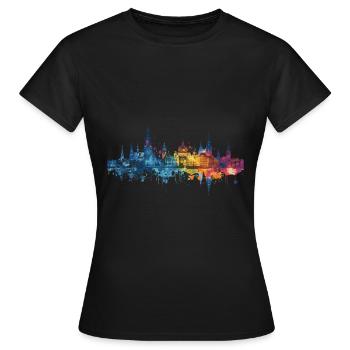 Voerde (Rhin inférieur) - T-shirt Femme - noir - Devant - AI Model Female 172 dark (172cm)