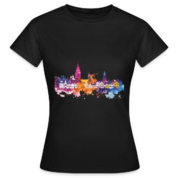 Weiden in the Upper Palatinate - Women's T-Shirt - black - Front - AI Model Female 172 dark (172cm)