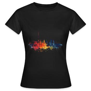 Météo (Ruhr) - T-shirt Femme - noir - Devant - AI Model Female 172 dark (172cm)