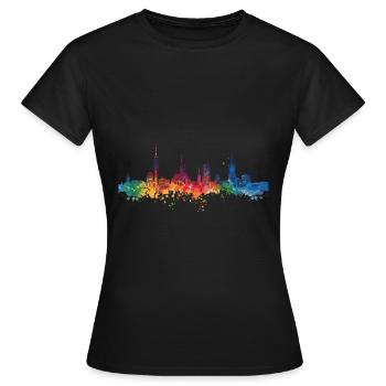 Bonn - T-shirt Femme - noir - Devant - AI Model Female 172 dark (172cm)