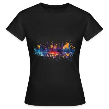 Chemnitz - T-shirt Femme - noir - Devant - AI Model Female 172 dark (172cm)