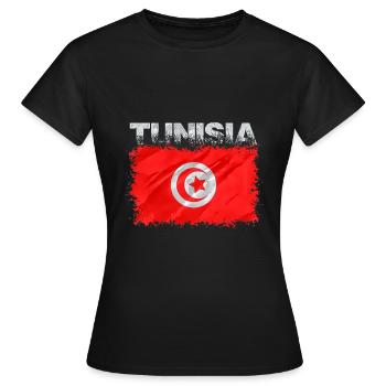 Tunisie - T-shirt Femme - noir - Devant - AI Model Female 172 dark (172cm)