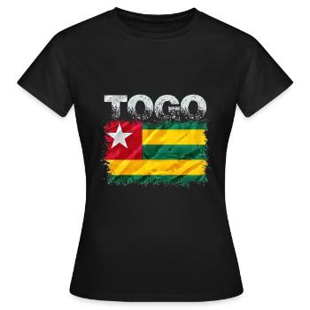 Togo - T-shirt Femme - noir - Devant - AI Model Female 172 dark (172cm)