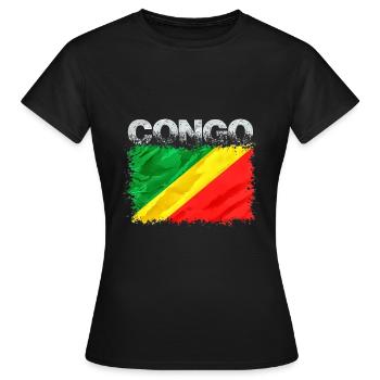 Kongo - Frauen T-Shirt - Schwarz - Vorne - AI Model Female 172 dark (172cm)