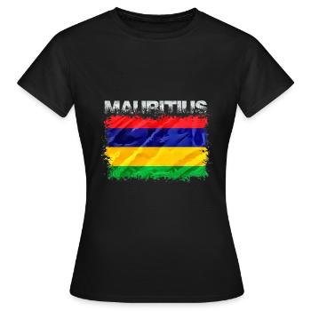 Mauritius - Frauen T-Shirt - Schwarz - Vorne - AI Model Female 172 dark (172cm)