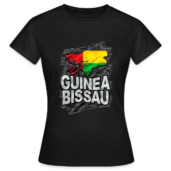 Guinée-Bissau - T-shirt Femme - noir - Devant - AI Model Female 172 dark (172cm)
