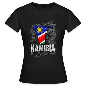Namibie - T-shirt Femme - noir - Devant - AI Model Female 172 dark (172cm)