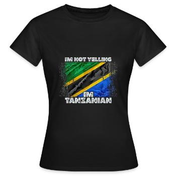 Tanzanie - T-shirt Femme - noir - Devant - AI Model Female 172 dark (172cm)