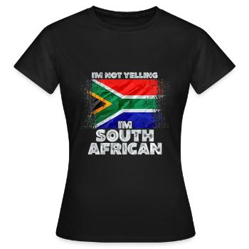 Afrique du Sud - T-shirt Femme - noir - Devant - AI Model Female 172 dark (172cm)