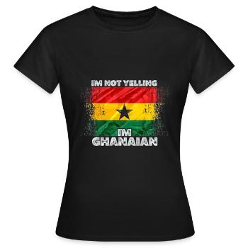 Ghana - T-shirt Femme - noir - Devant - AI Model Female 172 dark (172cm)
