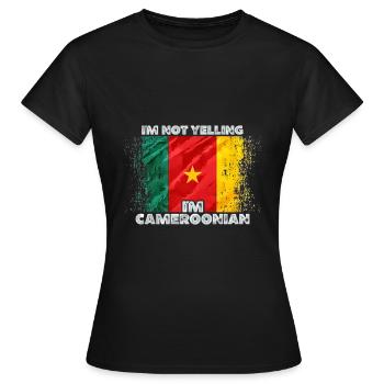 Cameroun - T-shirt Femme - noir - Devant - AI Model Female 172 dark (172cm)