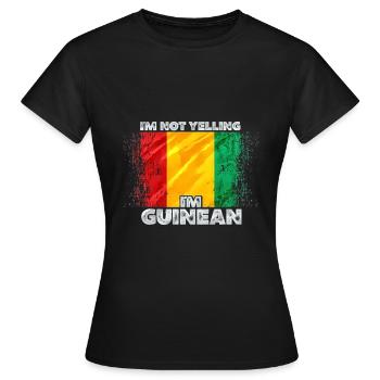 Guinée - T-shirt Femme - noir - Devant - AI Model Female 172 dark (172cm)