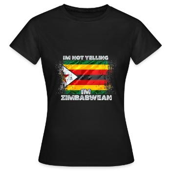 Zimbabwe - T-shirt Femme - noir - Devant - AI Model Female 172 dark (172cm)
