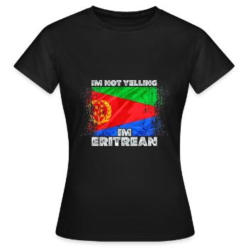 Eritrea - Frauen T-Shirt - Schwarz - Vorne - AI Model Female 172 dark (172cm)
