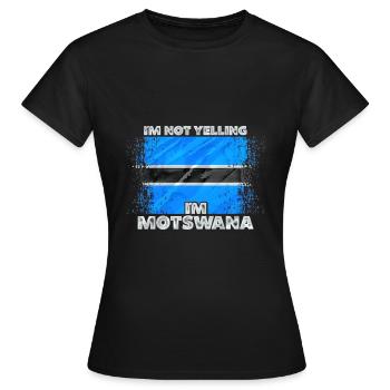 Botswana - Frauen T-Shirt - Schwarz - Vorne - AI Model Female 172 dark (172cm)