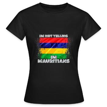 Mauritius - Frauen T-Shirt - Schwarz - Vorne - AI Model Female 172 dark (172cm)