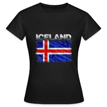 Iceland - Women's T-Shirt - black - Front - AI Model Female 172 dark (172cm)