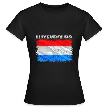 Luxembourg - T-shirt Femme - noir - Devant - AI Model Female 172 dark (172cm)