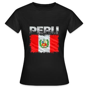 Peru - Frauen T-Shirt - Schwarz - Vorne - AI Model Female 172 dark (172cm)