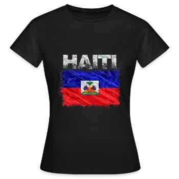 Haïti - T-shirt Femme - noir - Devant - AI Model Female 172 dark (172cm)