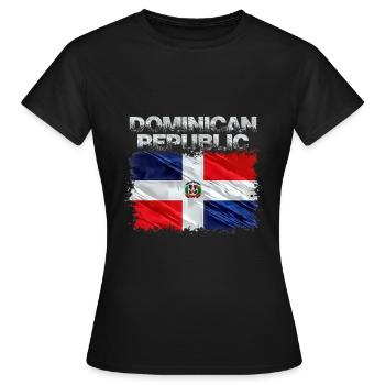 Dominikanische Republik - Frauen T-Shirt - Schwarz - Vorne - AI Model Female 172 dark (172cm)