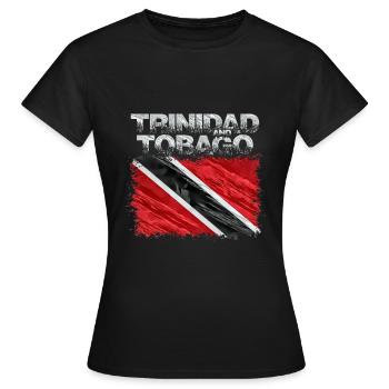 Trinité-et-Tobago - T-shirt Femme - noir - Devant - AI Model Female 172 dark (172cm)