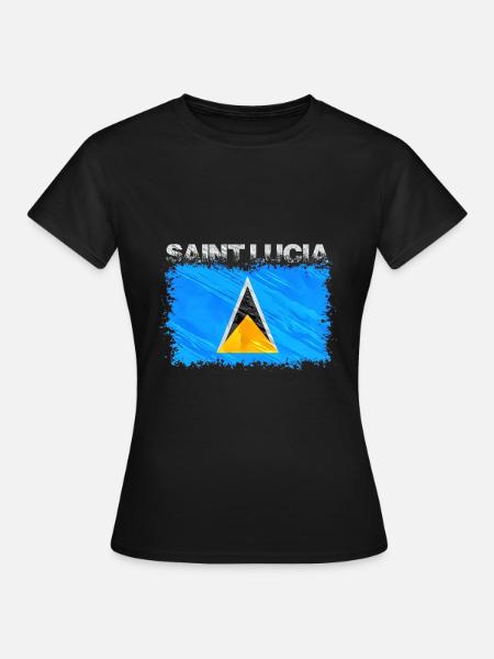 St. Lucia - Frauen T-Shirt - Schwarz