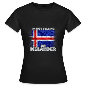 Islande - T-shirt Femme - noir - Devant - AI Model Female 172 dark (172cm)