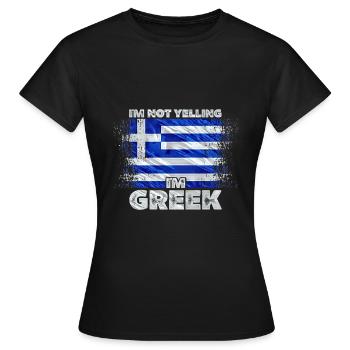 Greece - Women's T-Shirt - black - Front - AI Model Female 172 dark (172cm)