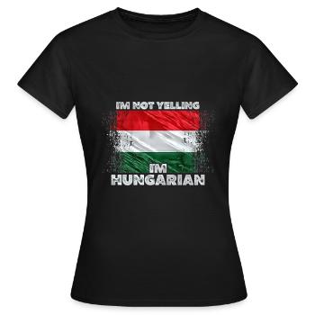Hongrie - T-shirt Femme - noir - Devant - AI Model Female 172 dark (172cm)