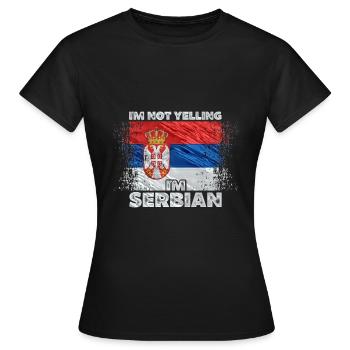 Serbien - Frauen T-Shirt - Schwarz - Vorne - AI Model Female 172 dark (172cm)