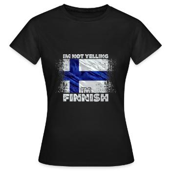 Finlande - T-shirt Femme - noir - Devant - AI Model Female 172 dark (172cm)