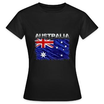 Australia - Women's T-Shirt - black - Front - AI Model Female 172 dark (172cm)