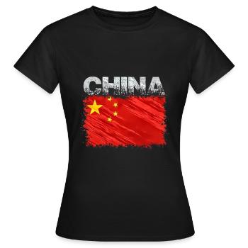 Chine - T-shirt Femme - noir - Devant - AI Model Female 172 dark (172cm)