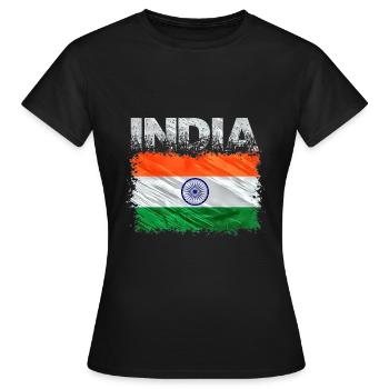 Inde - T-shirt Femme - noir - Devant - AI Model Female 172 dark (172cm)