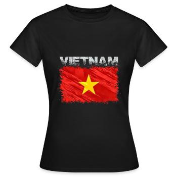 Vietnam - T-shirt Femme - noir - Devant - AI Model Female 172 dark (172cm)