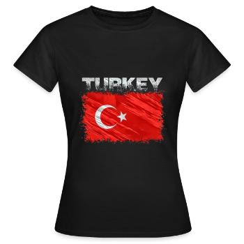 Turquie - T-shirt Femme - noir - Devant - AI Model Female 172 dark (172cm)
