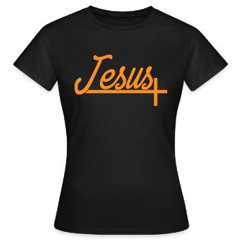 Jésus Crucifix - T-shirt Femme - noir - Devant - AI Model Female 172 dark (172cm)