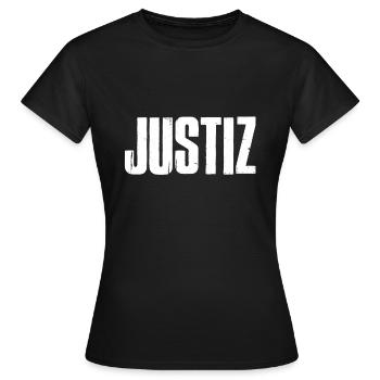 Justiz Justizia Gesetze Überprüfer - Frauen T-Shirt - Schwarz - Vorne - AI Model Female 172 dark (172cm)