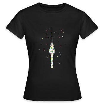 Berlin Tower Berlin TV tower - Women's T-Shirt - black - Front - AI Model Female 172 dark (172cm)