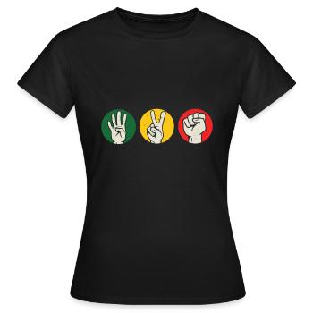 422 Cannabis Culture Kiffer Weed - T-shirt Femme - noir - Devant - AI Model Female 172 dark (172cm)
