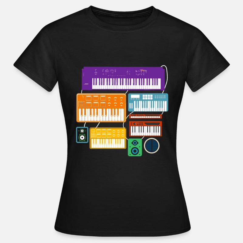 ADSR Modular Techno Festival Nerd Synthesizer - Women's T-Shirt - black
