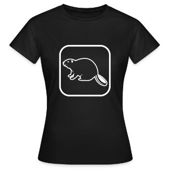 Biber - Frauen T-Shirt - Schwarz - Vorne - AI Model Female 172 dark (172cm)