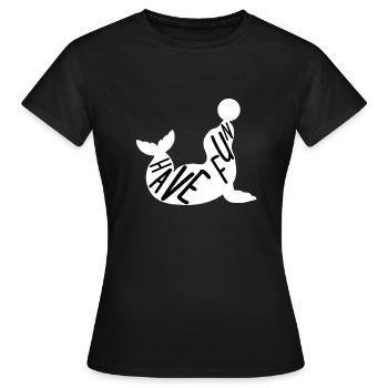 J’ai un phoque amusant - T-shirt Femme - noir - Devant - AI Model Female 172 dark (172cm)