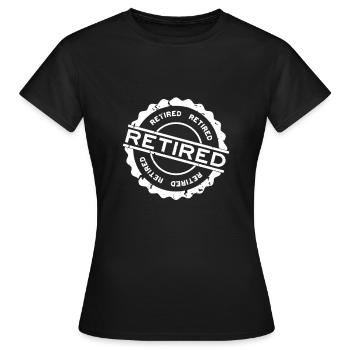 Pensioner - Women's T-Shirt - black - Front - AI Model Female 172 dark (172cm)